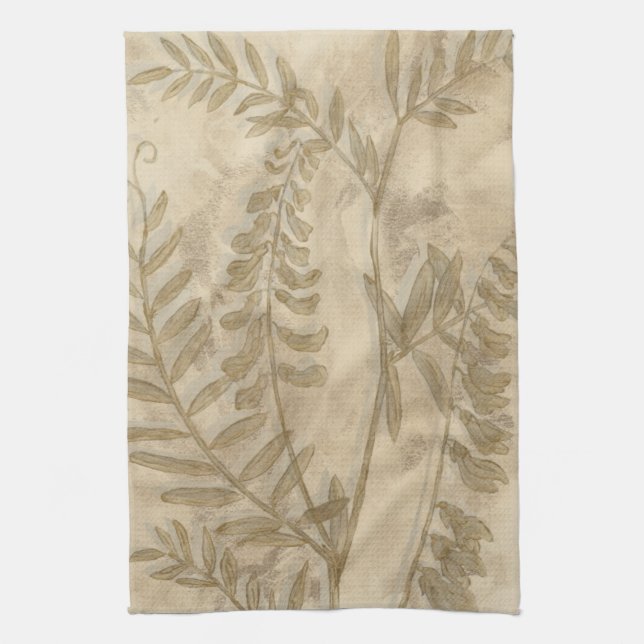 Gilded Foliage I Tea Towel (Vertical)