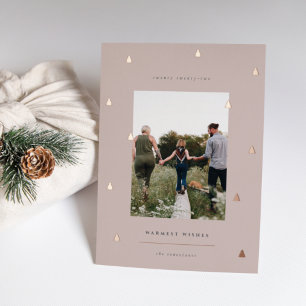 Gilded Forest   Elegant Christmas Photo Foil Holiday Card
