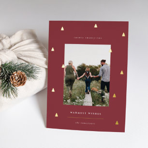 Gilded Forest   Elegant Christmas Photo Foil Holiday Card