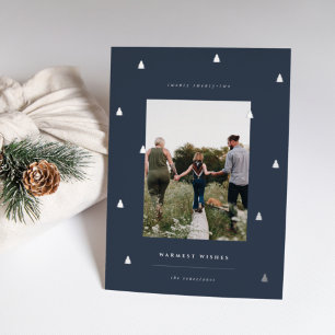 Gilded Forest Elegant Christmas Photo Foil Holiday Card