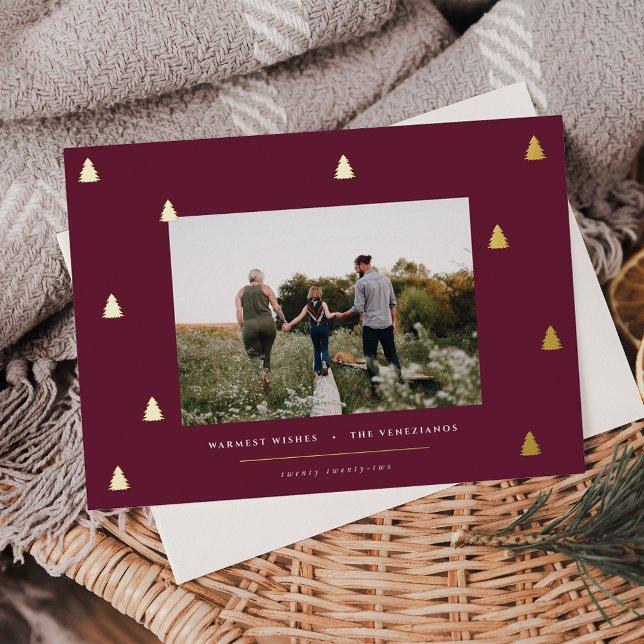 Gilded Forest | Elegant Christmas Photo Foil Holiday Card (Creator Uploaded)