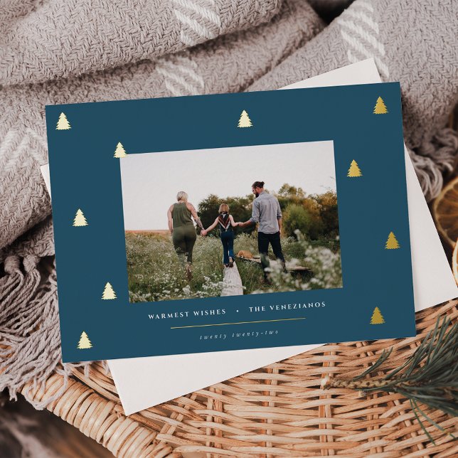 Gilded Forest | Elegant Christmas Photo Foil Holiday Card (Creator Uploaded)