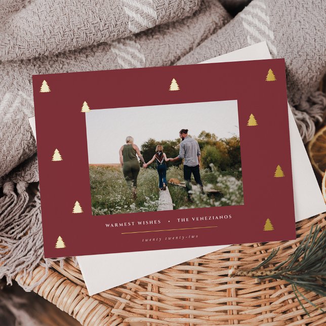 Gilded Forest | Elegant Christmas Photo Foil Holiday Card (Creator Uploaded)