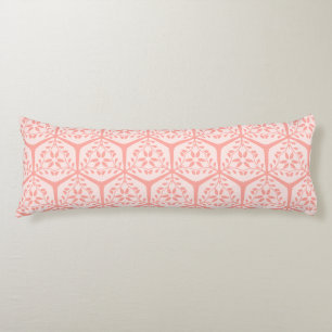 Gilded Garden Lattice - Peach Whisper Body Cushion