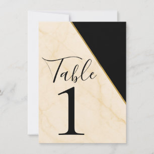 Gilded Geometry Luxe Ivory Gold Marble Table  Invitation