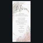 Gilded Gold Sage & Blush Botanical Wedding Menu<br><div class="desc">Menu. Matching items in this design are available.</div>