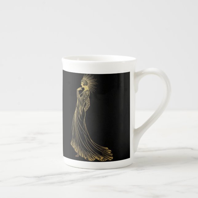 Gilded Grace Bone China Mug (Right)
