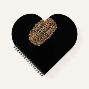 Gilded Guffaws Galore – Luxe Laughs Graphic T-Shir Notebook
