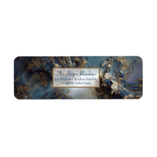 Gilded Indigo Mineral Return Address Label