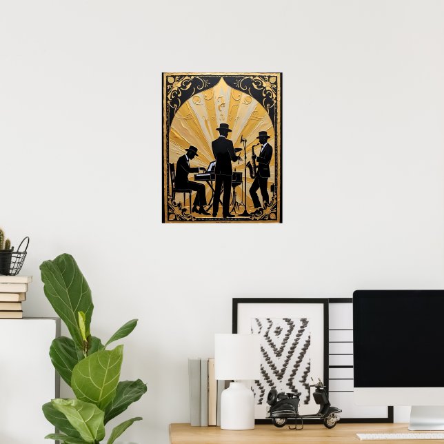 Gilded Jazz Ensemble Poster (Home Office)