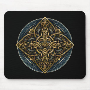 Gilded Knot Continuum — Ornate Celtic Mouse Pad