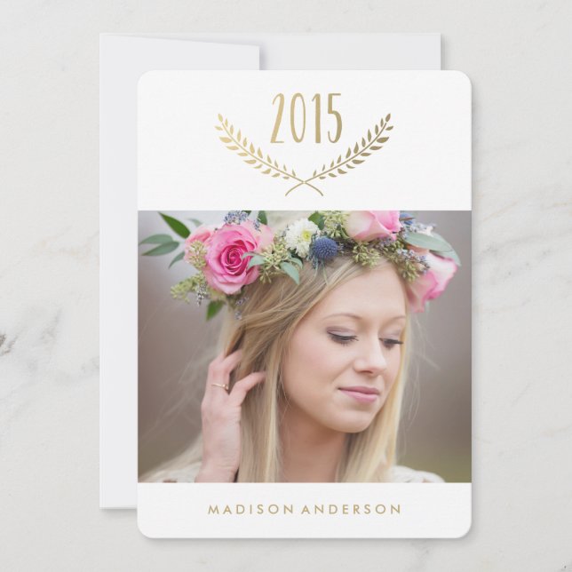 Gilded Laurel | Graduation Invitation (Front)