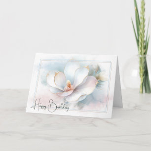 Gilded Magnolia Birthday Card
