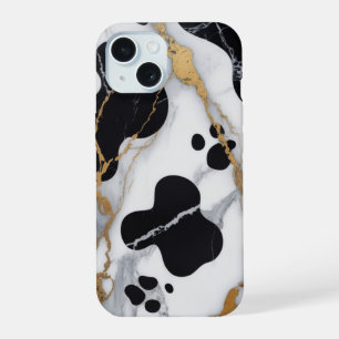 Gilded Marble Cow iPhone 15 Case