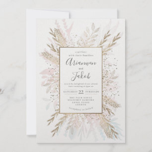 Gilded Meadow hint of colour, watercolour and foil Holiday Card