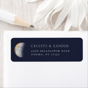 Gilded Moon Return Address Label