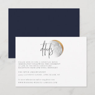 Gilded Moon Wedding Details Card