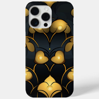 Gilded Noir Bloom Art Deco iPhone 15 Pro Max Case