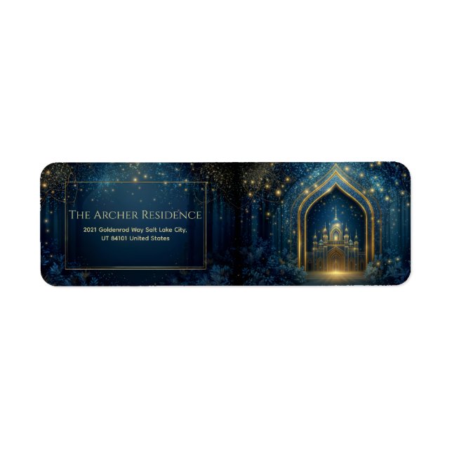 Gilded Palace Arch Midnight Fantasy Return Address Label (Front)