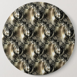Gilded Pearls 6 Cm Round Badge