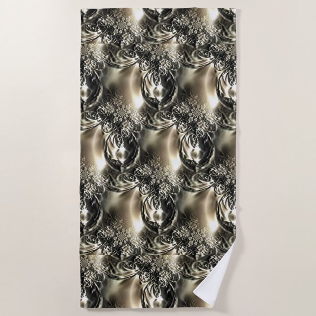Gilded Pearls Beach Towel (Front)
