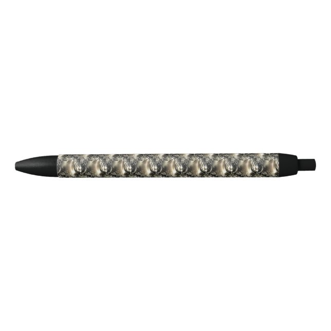 Gilded Pearls Black Ink Pen (Front)