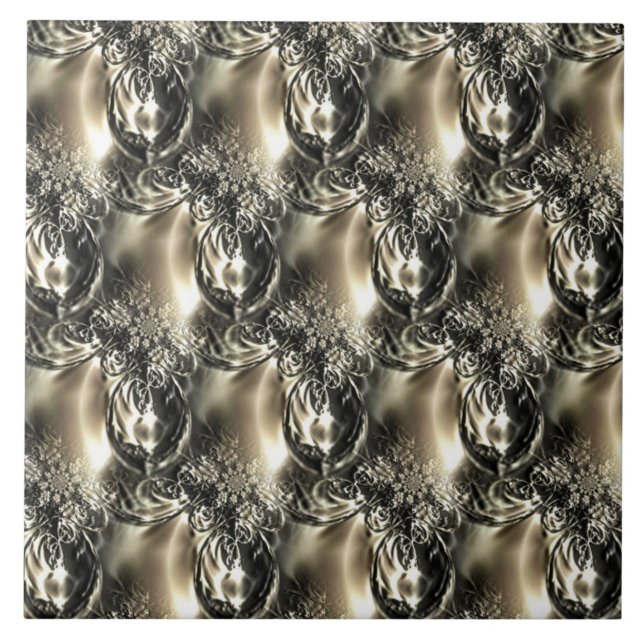 Gilded Pearls Ceramic Tile (Front)