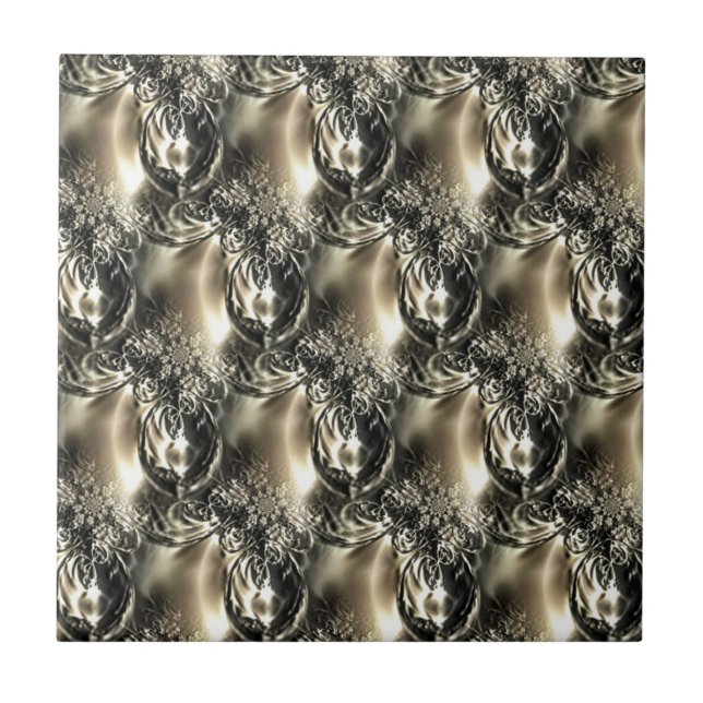 Gilded Pearls Ceramic Tile (Front)