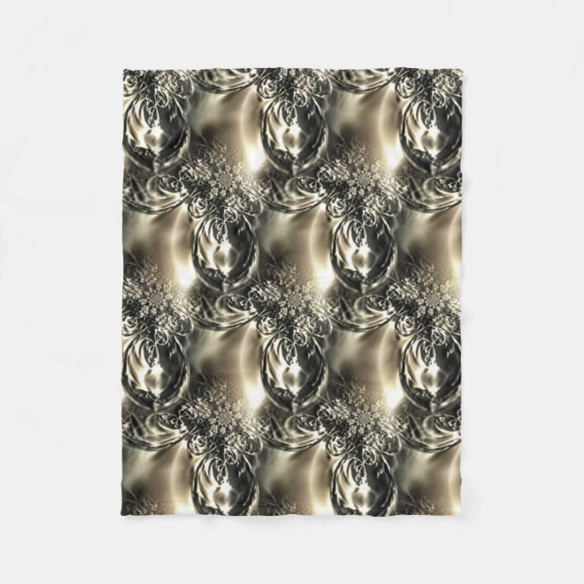 Gilded Pearls Fleece Blanket (Front)