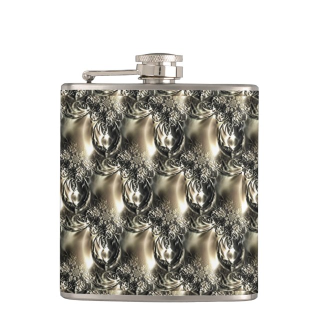 Gilded Pearls Hip Flask (Front)