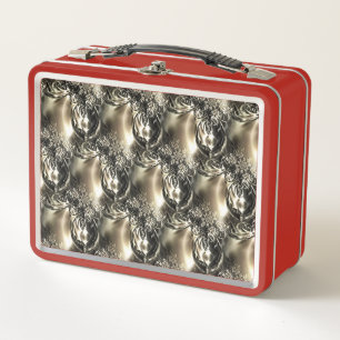 Gilded Pearls Metal Lunch Box