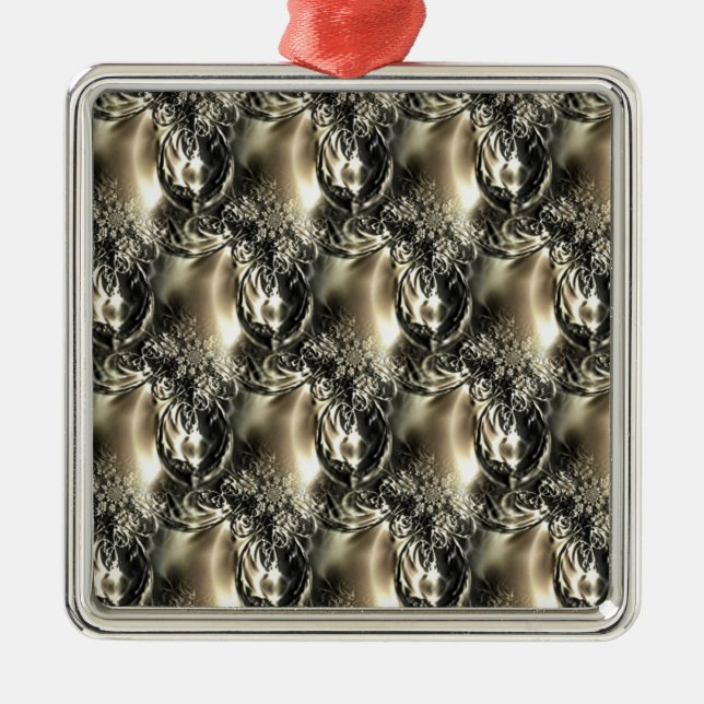 Gilded Pearls Metal Ornament (Front)