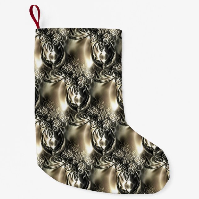 Gilded Pearls Small Christmas Stocking (Front)