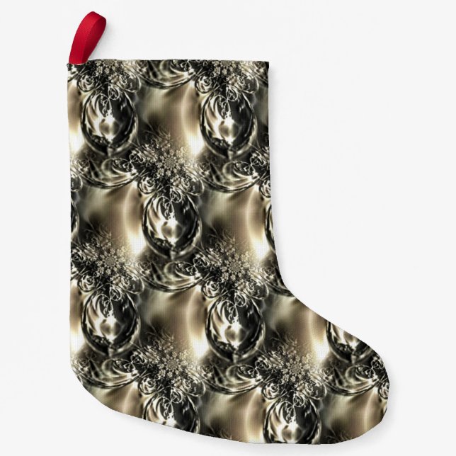 Gilded Pearls Small Christmas Stocking (Front)