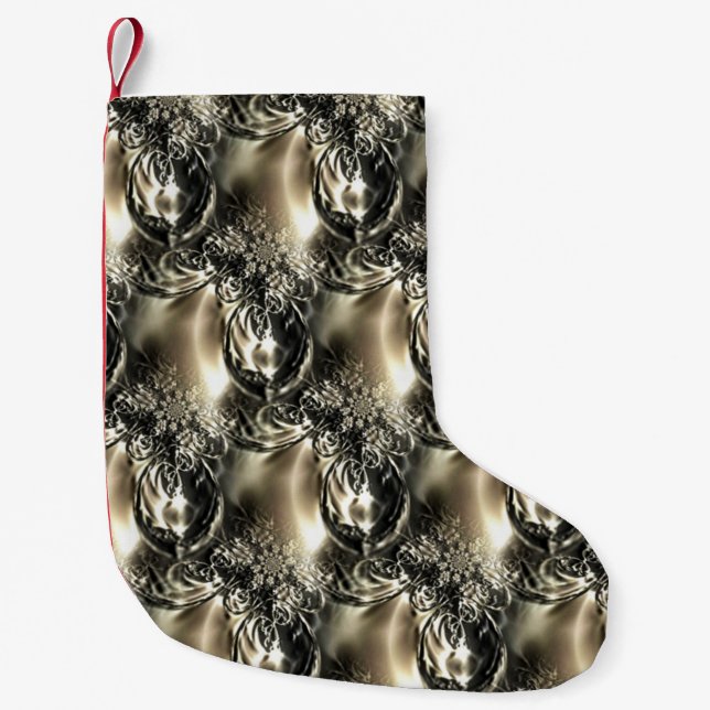 Gilded Pearls Small Christmas Stocking (Front)