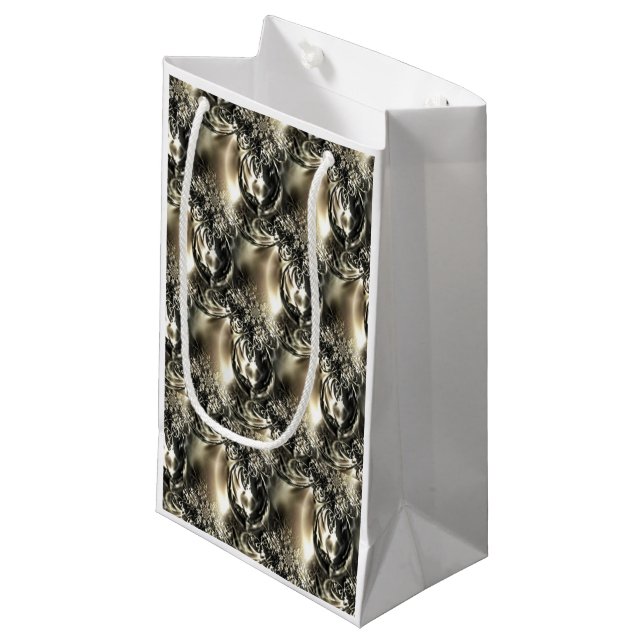 Gilded Pearls Small Gift Bag (Front Angled)