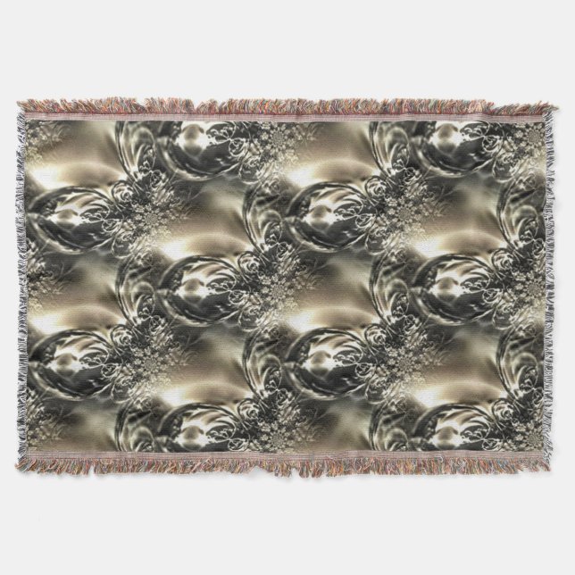 Gilded Pearls Throw Blanket (Front)