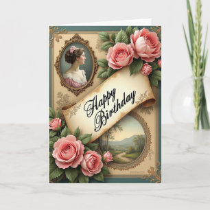 Gilded Portrait Birthday Card