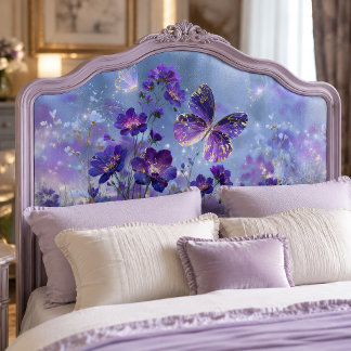 Gilded Purple Butterfly Meadow Decoupage Tissue Paper