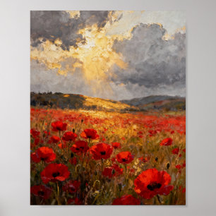 Gilded Radiance Over the Crimson Sentinel: A Sun-D Poster