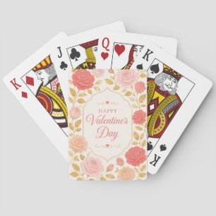 Gilded Rose Valentine Romance Playing Cards