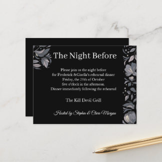 Gilded Royal Elegance Rehearsal Dinner Invitation Postcard