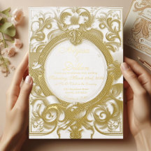 Gilded Royal Wedding Invitation 
