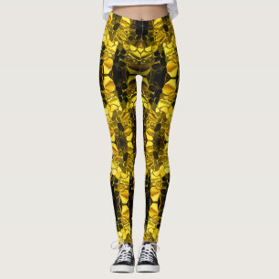 Gilded shapes and dark depth. leggings