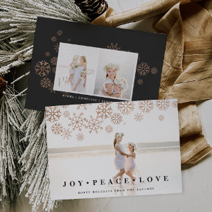 Gilded Snow   Holiday Photo Card