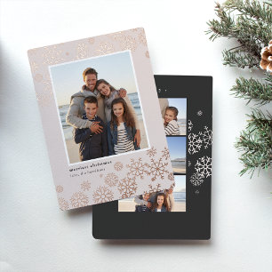 Gilded Snow   Photo Foil Holiday Card