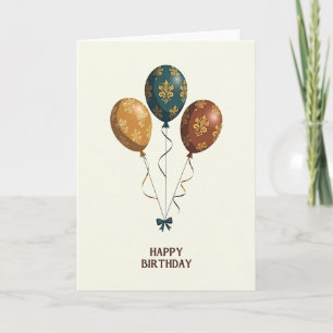 Gilded Sphere Birthday Card