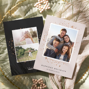 Gilded Stars   Holiday Photo Card