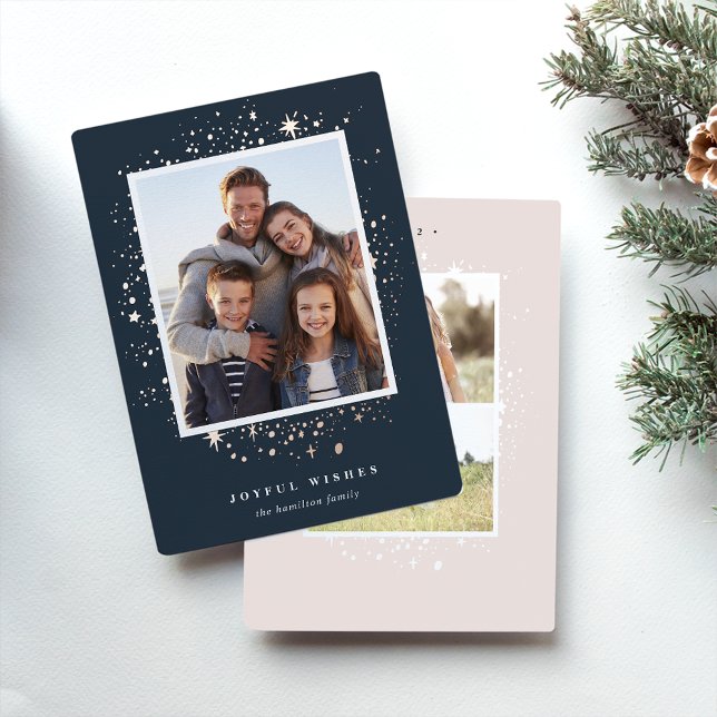 Gilded Stars | Photo Foil Holiday Card (Creator Uploaded)