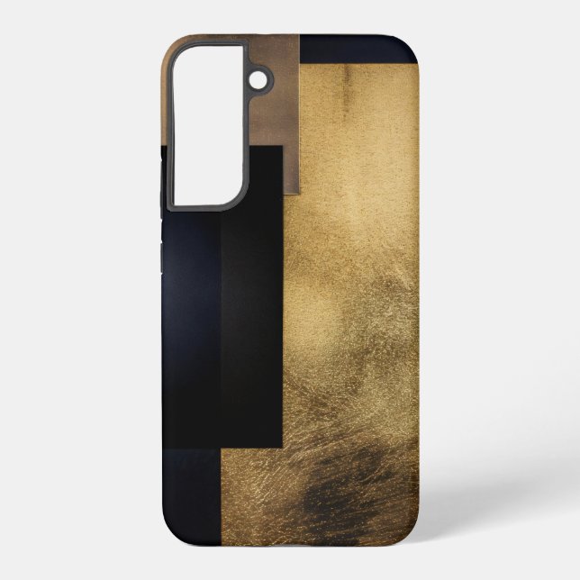 Gilded Stillness — Modern Abstract Samsung Galaxy S22+ Case (Back)